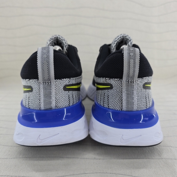 Nike Mens React Infinity Run Flyknit 2 Black White Blue Shoes CT2357-100 Sz 8.5 - Picture 5 of 11